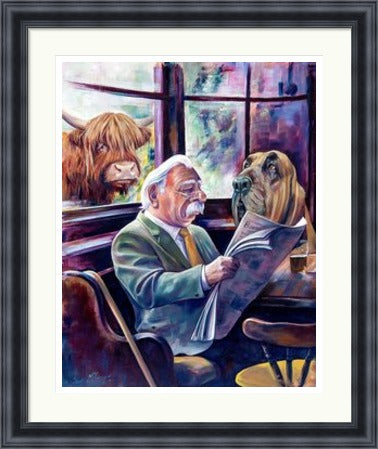 The Colonel and Clyde by Scott McGregor Highland cow framed wall art print - alternate product image 12