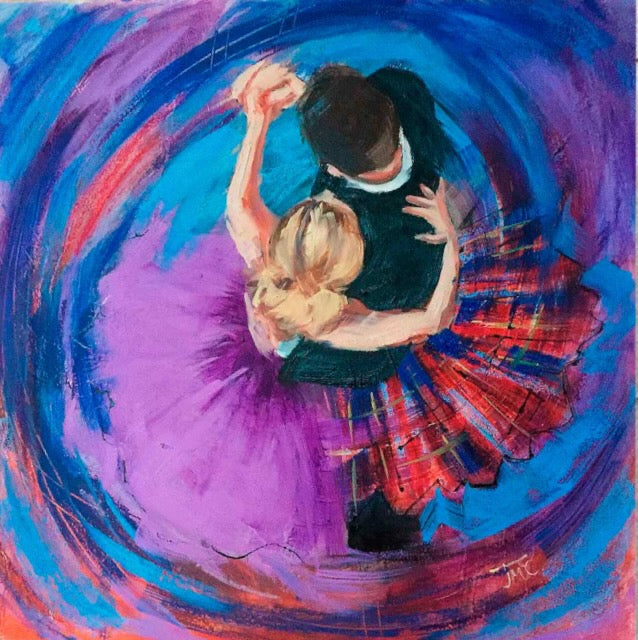 Above the Dance Ceilidh Dancers by Janet McCrorie