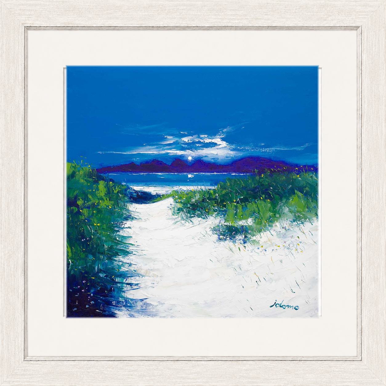 Beach Path, Luskentyre, Isle of Harris by Jolomo - Scottish coastal landscape artwork framed wall art print, product image 25