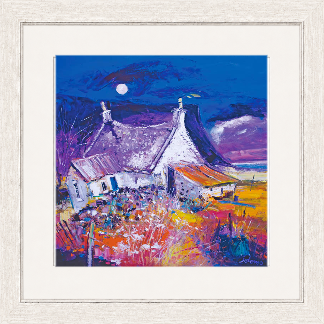 Evening Falls on Archie Baldie's, Gribun by Jolomo - Scottish landscape artwork framed wall art print, product image 25