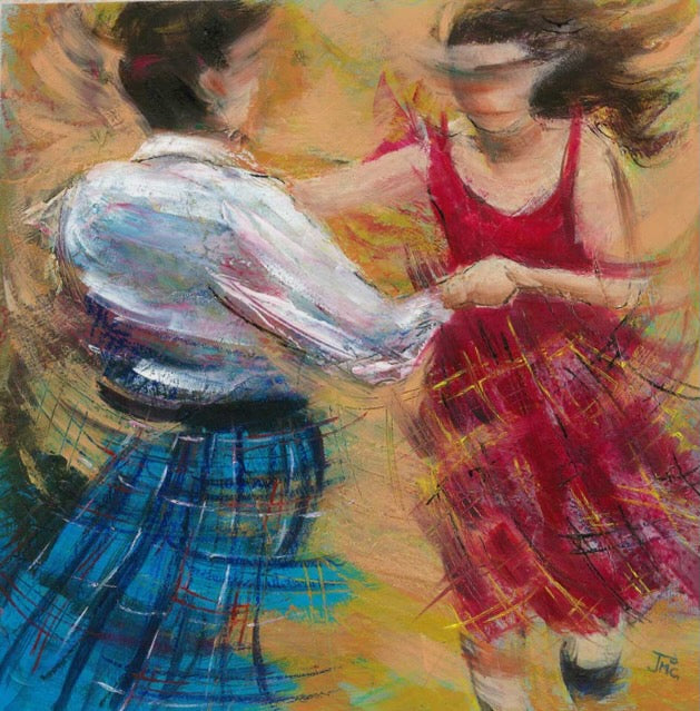 In a Spin Ceilidh Dancers by Janet McCrorie