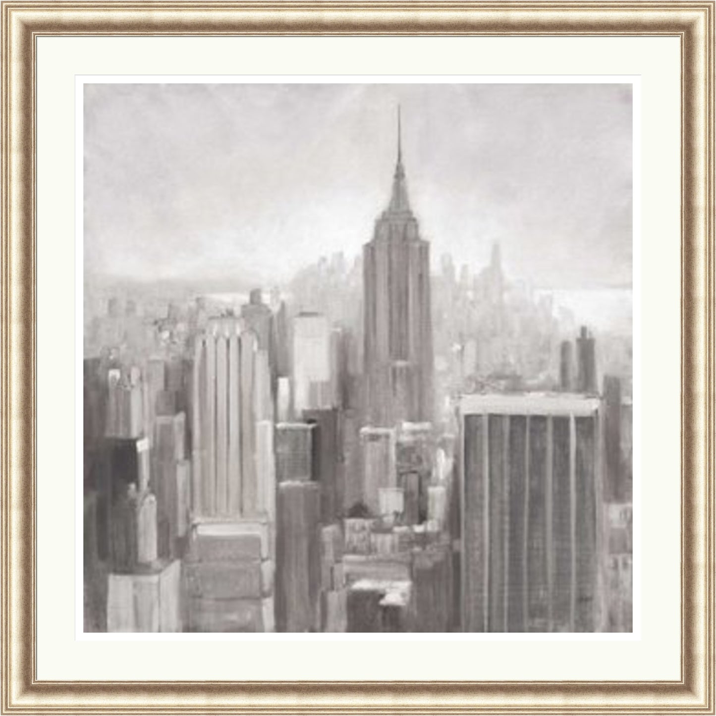 Manhattan in the Mist - Grey by Julia Purinton