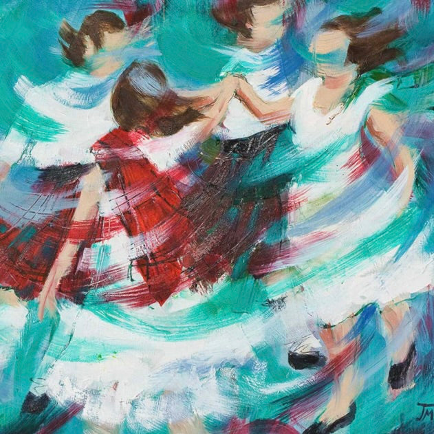 Swooshan Roon Ceilidh Dancers by Janet McCrorie