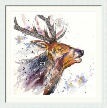 A Whisper of Spring Stag Art Print by Tori Ratcliffe