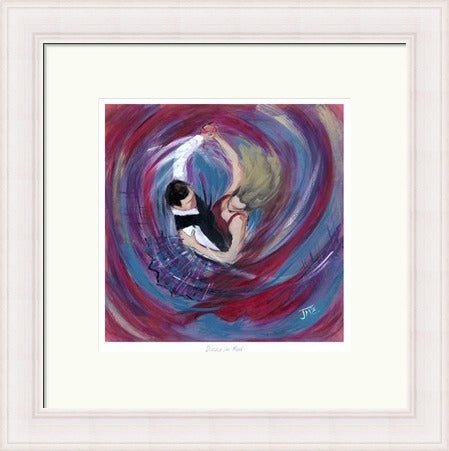 Dizzy in Red Ceilidh Dancers by Janet McCrorie