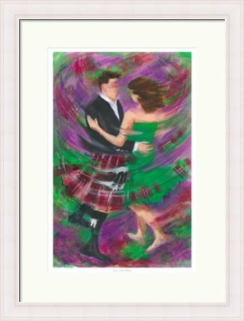 Bare Foot Waltz Ceilidh Dancers by Janet McCrorie