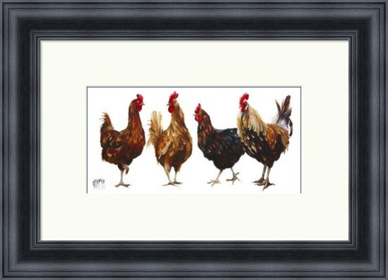 Eany Meeny Miny Mo Chickens Art Print by Georgina McMaster