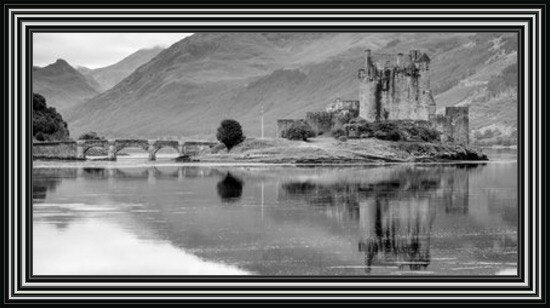 Perfect Mirror, Eilean Donan Castle - Black and White