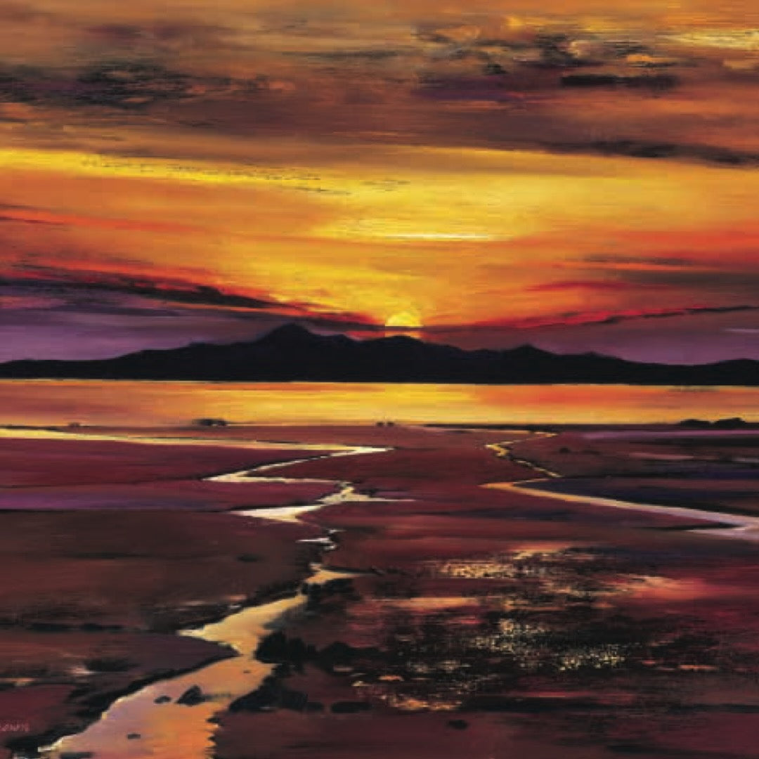 Last One - Fading Sun, Arran (Signed Limited Edition) by Davy Brown