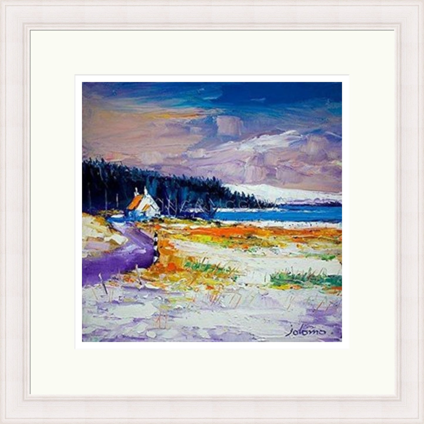 First Snow Pennyghael by Jolomo - Scottish landscape artwork framed wall art print, product image 13