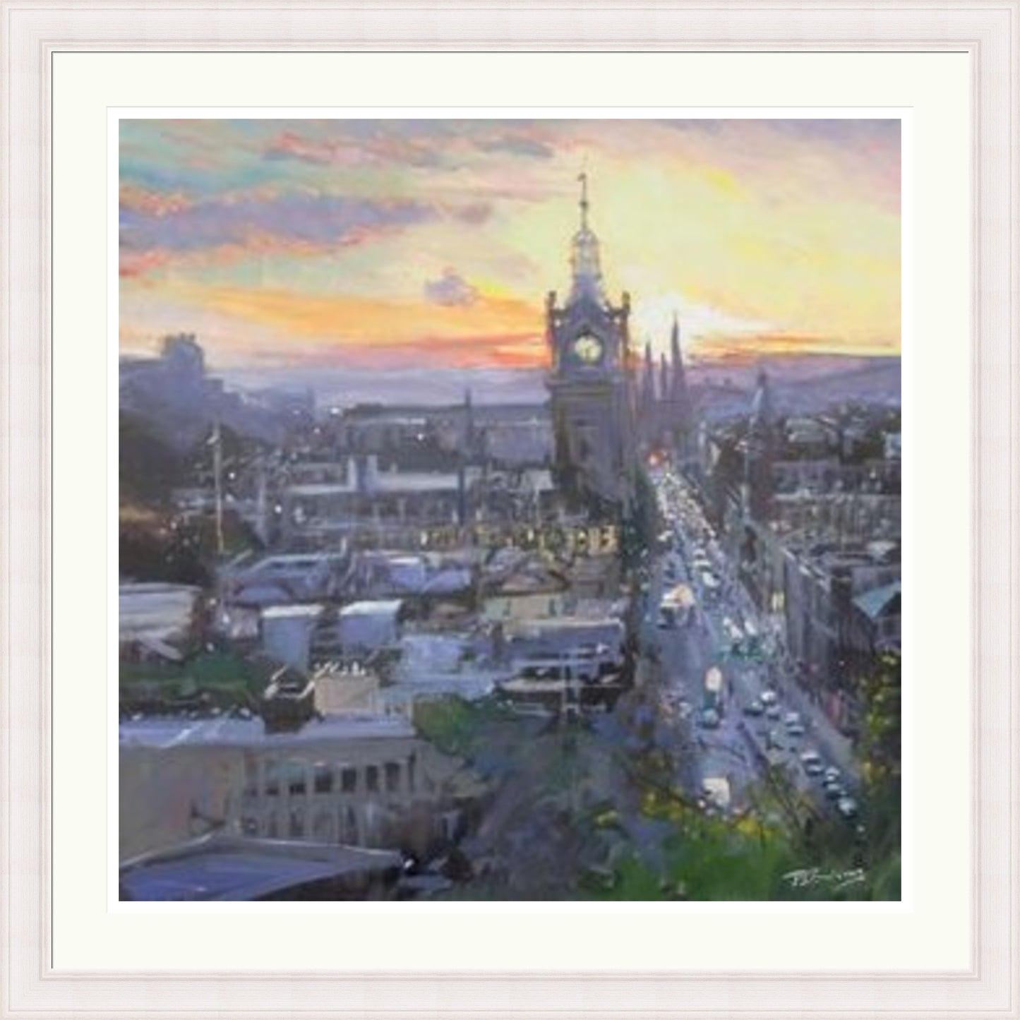 Sunset on the City, Edinburgh by James Somerville Lindsay