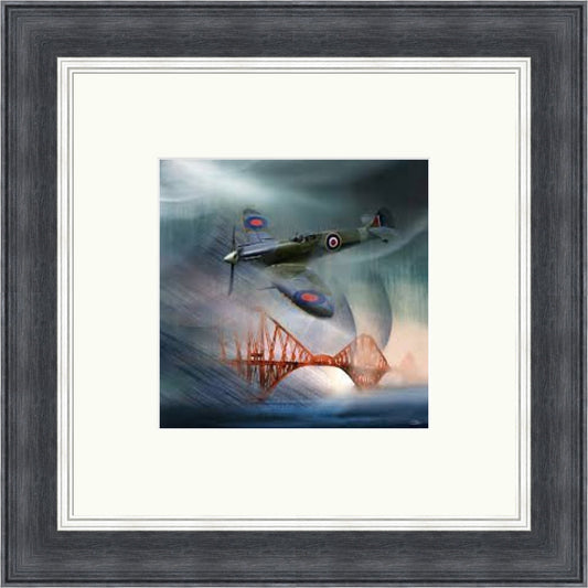 Spitfire Over Forth Bridge - by Esther Cohen