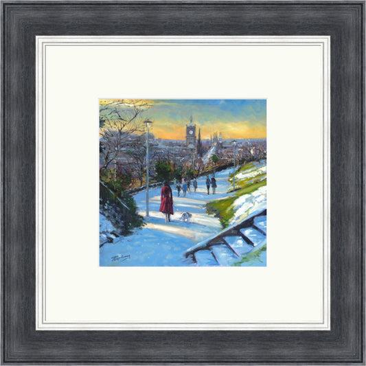 Winter on Calton Hill, Edinburgh by James Somerville Lindsay