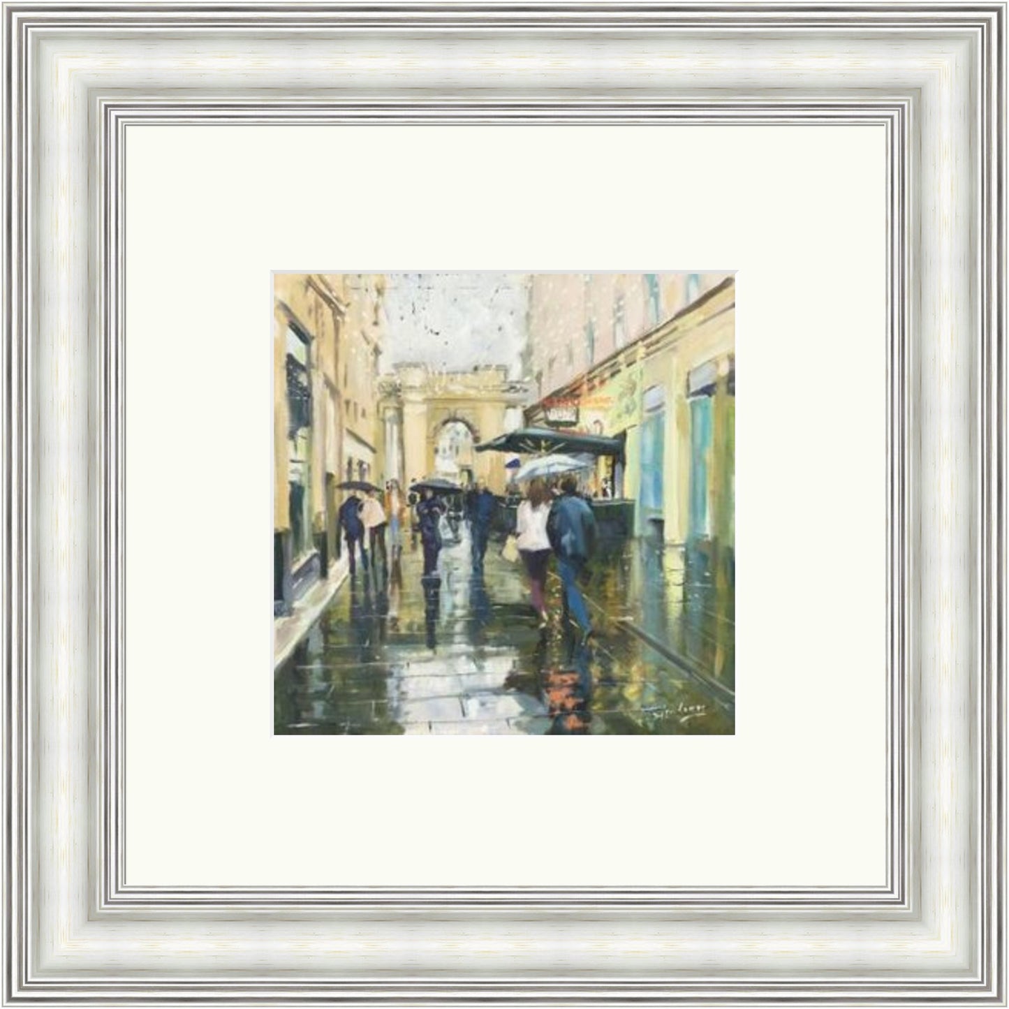 Saturday Showers Rogano, Glasgow by James Somerville Lindsay