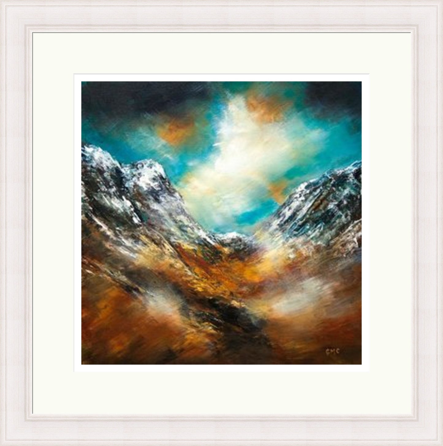 Early Snow over the Sisters, Glencoe by Grace Cameron