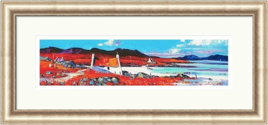 Shore Cottages, Isle of Barra Signed Limited Edition) by Jean Feeney