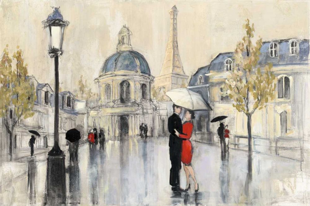 Spring Rain in Paris, Eiffel Tower by Julia Purinton