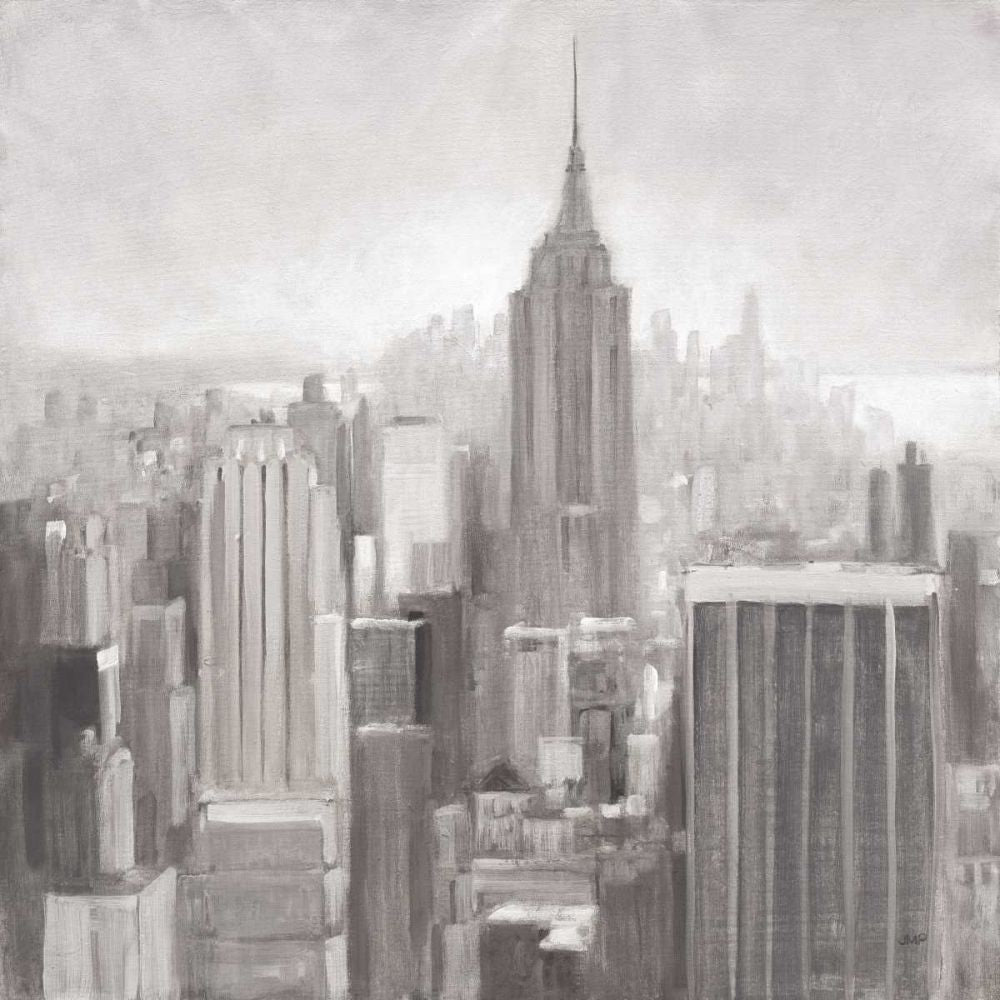 Manhattan in the Mist - Grey by Julia Purinton