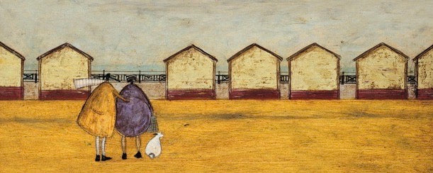 Looking Through the Gap in the Beach Huts by Sam Toft