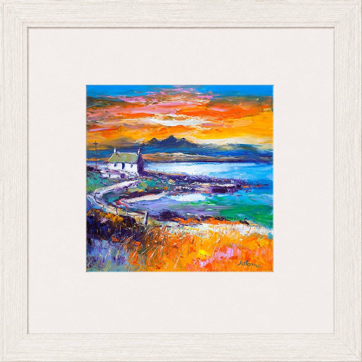A Jura Sunset, Port Nan Gallan by Jolomo - Scottish landscape artwork framed wall art print, product image 7