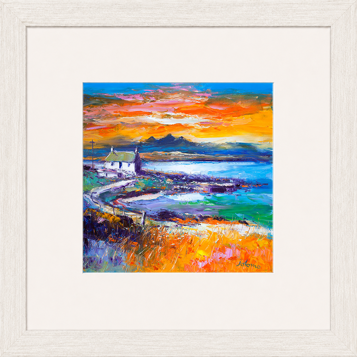 A Jura Sunset, Port Nan Gallan by Jolomo - Scottish landscape artwork framed wall art print, product image 13