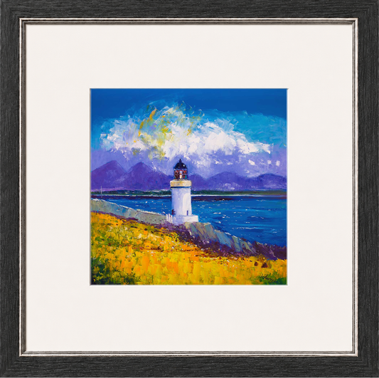 A Summer Squall, Rubh-an-Duin Lighthouse, Isle of Islay by John Lowrie Morrison (Jolomo) Framed Art