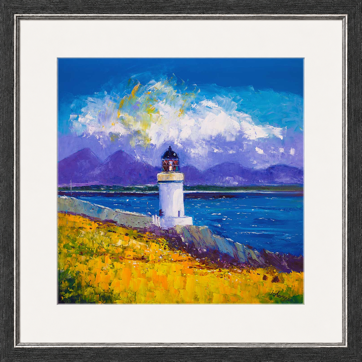 A Summer Squall, Rubh-an-Duin Lighthouse, Isle of Islay by Jolomo - Scottish lighthouse coastal artwork framed wall art print, product image 20