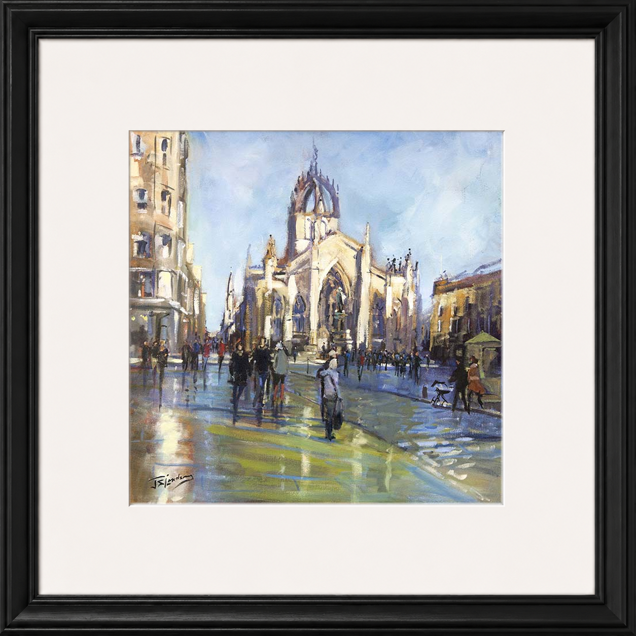 After the Rain, Royal Mile, Edinburgh by James Somerville Lindsay