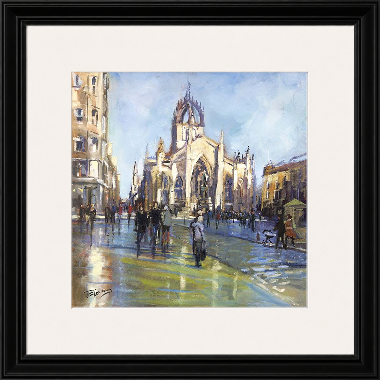 After the Rain, Royal Mile, Edinburgh by James Somerville Lindsay