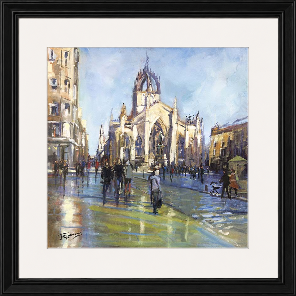 After the Rain, Royal Mile, Edinburgh by James Somerville Lindsay