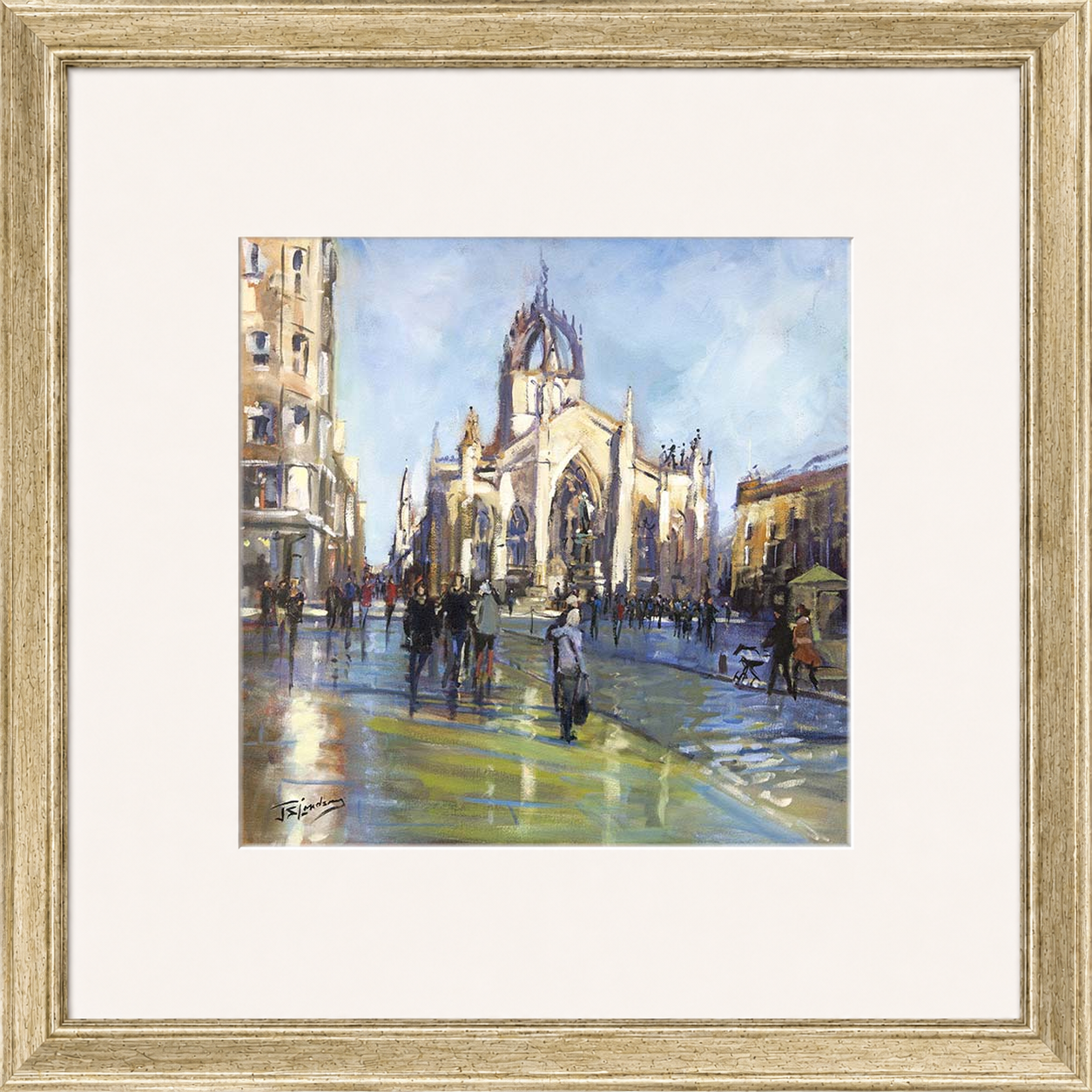 After the Rain, Royal Mile, Edinburgh by James Somerville Lindsay