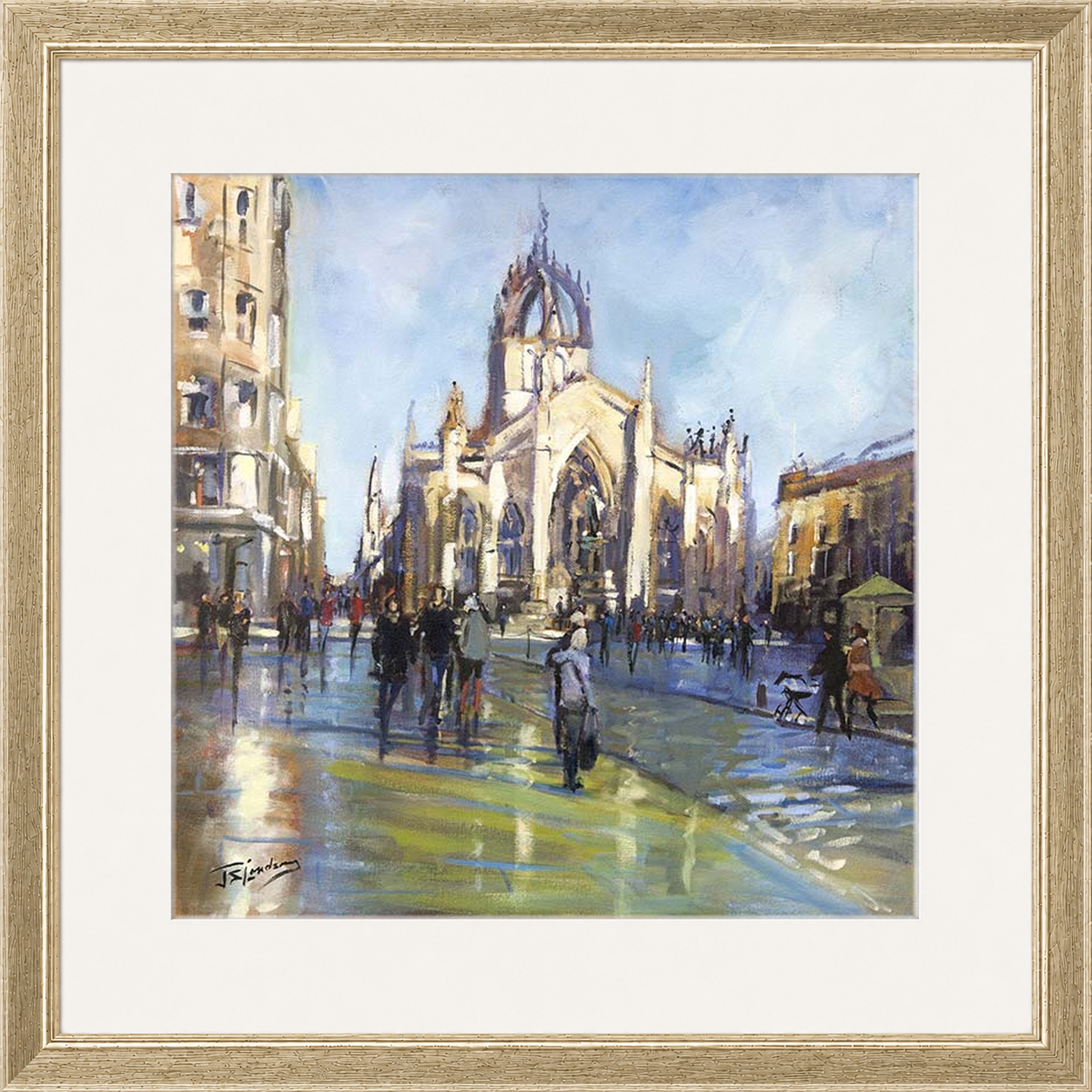 After the Rain, Royal Mile, Edinburgh by James Somerville Lindsay