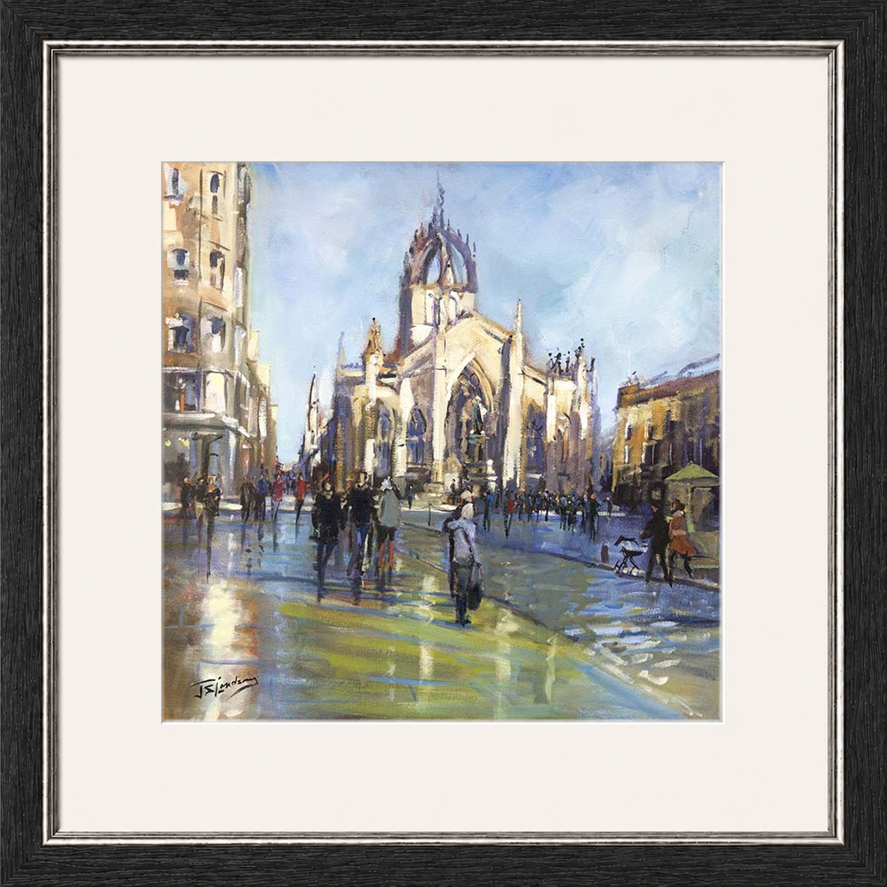After the Rain, Royal Mile, Edinburgh by James Somerville Lindsay