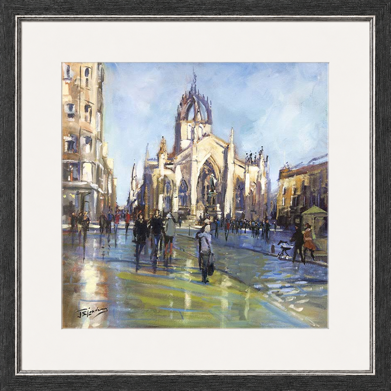 After the Rain, Royal Mile, Edinburgh by James Somerville Lindsay