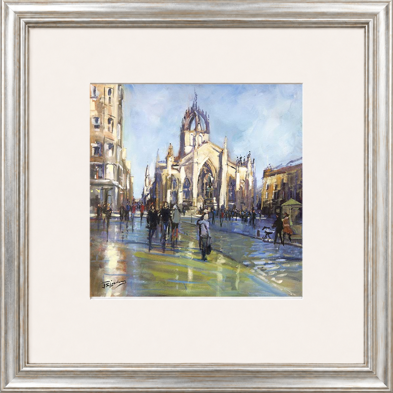 After the Rain, Royal Mile, Edinburgh by James Somerville Lindsay