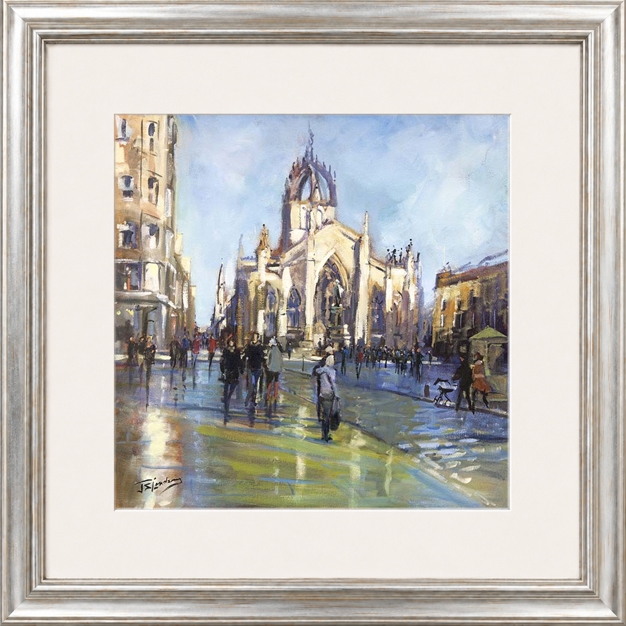 After the Rain, Royal Mile, Edinburgh by James Somerville Lindsay