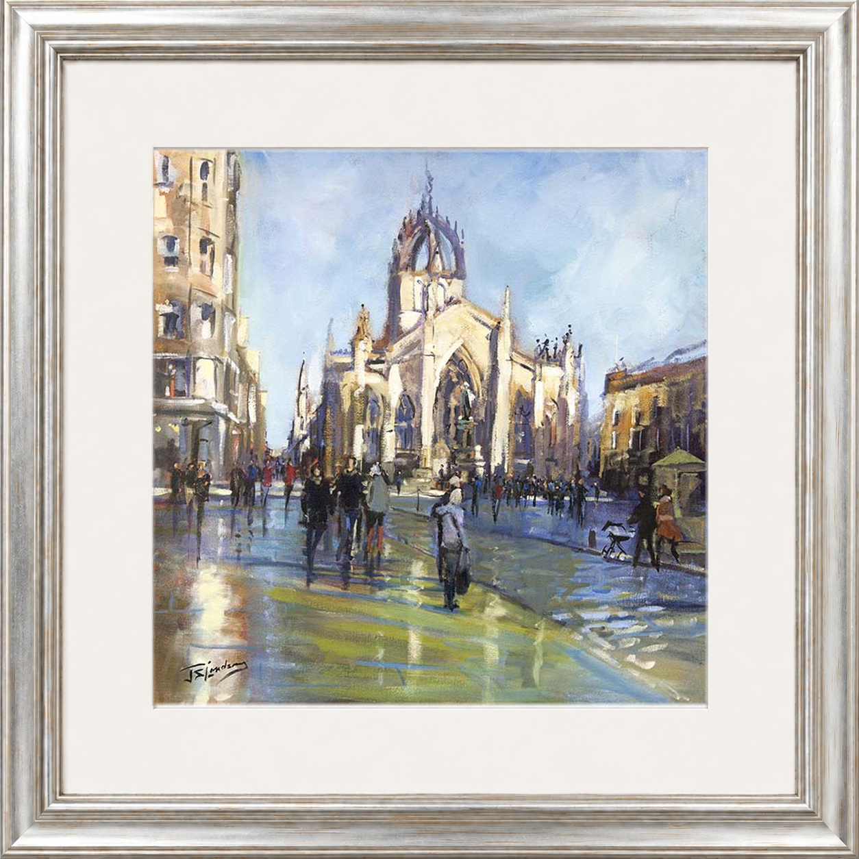 After the Rain, Royal Mile, Edinburgh by James Somerville Lindsay