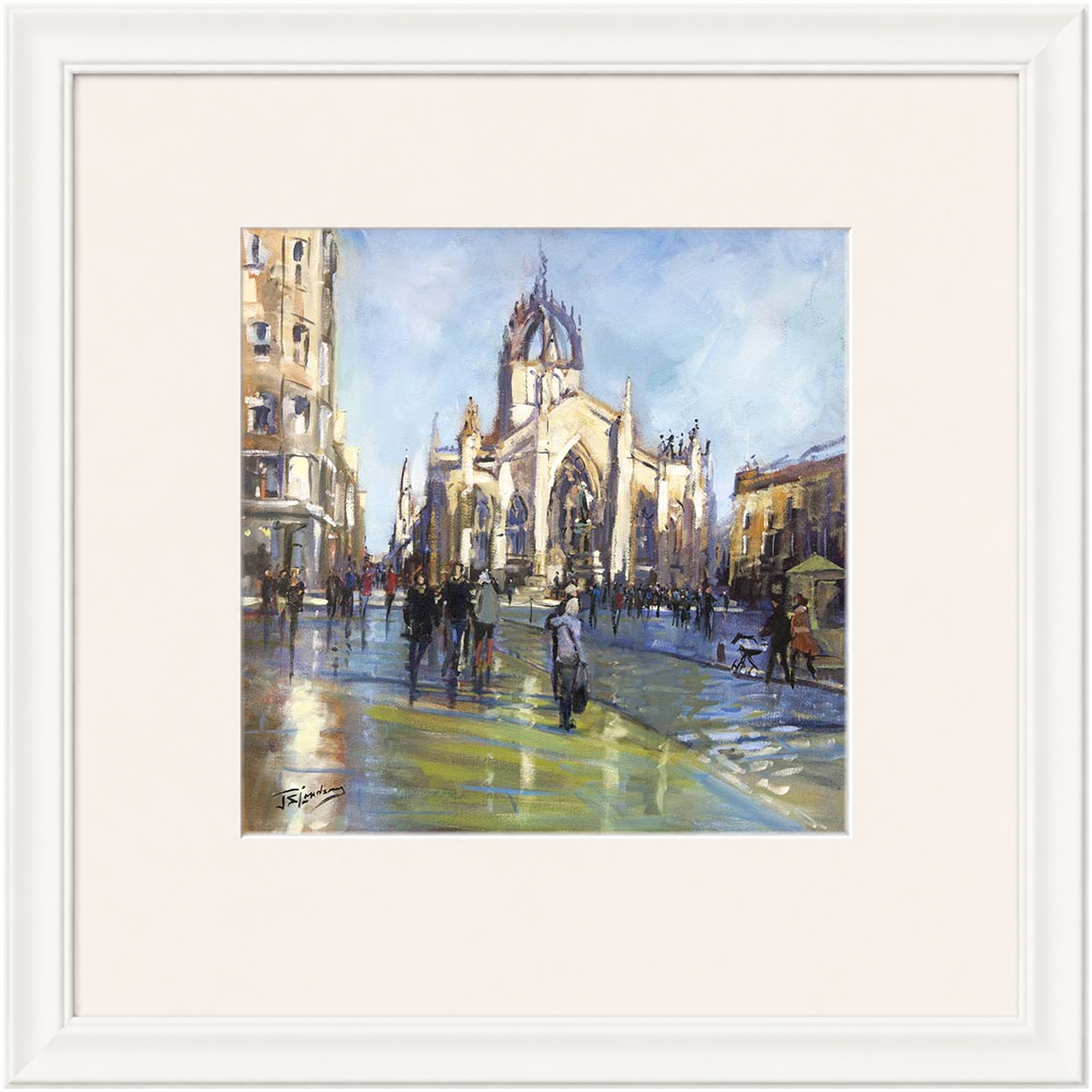 After the Rain, Royal Mile, Edinburgh by James Somerville Lindsay
