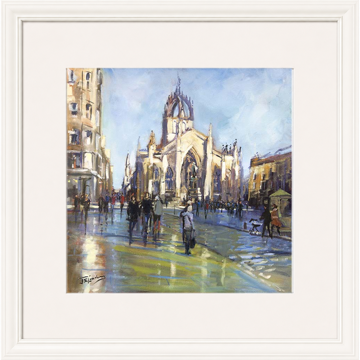 After the Rain, Royal Mile, Edinburgh by James Somerville Lindsay