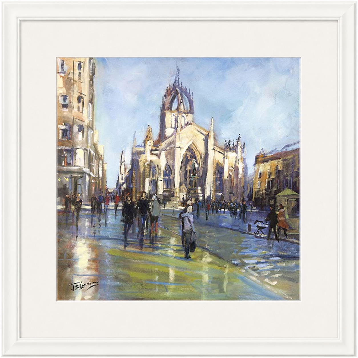 After the Rain, Royal Mile, Edinburgh by James Somerville Lindsay