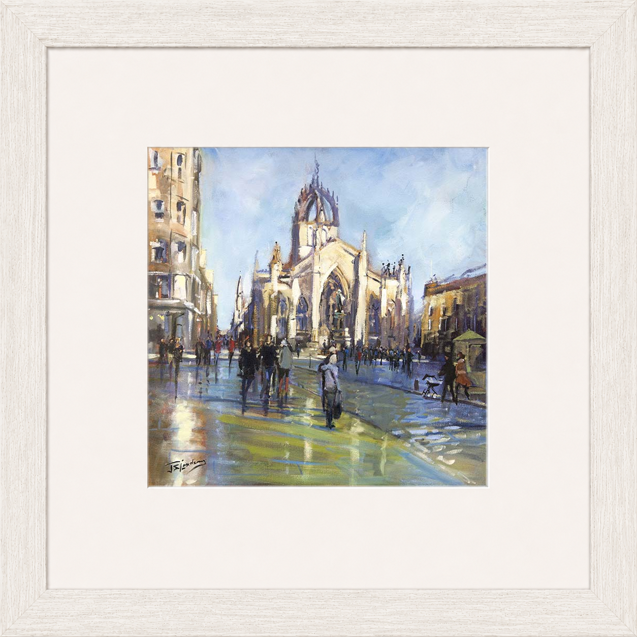 After the Rain, Royal Mile, Edinburgh by James Somerville Lindsay