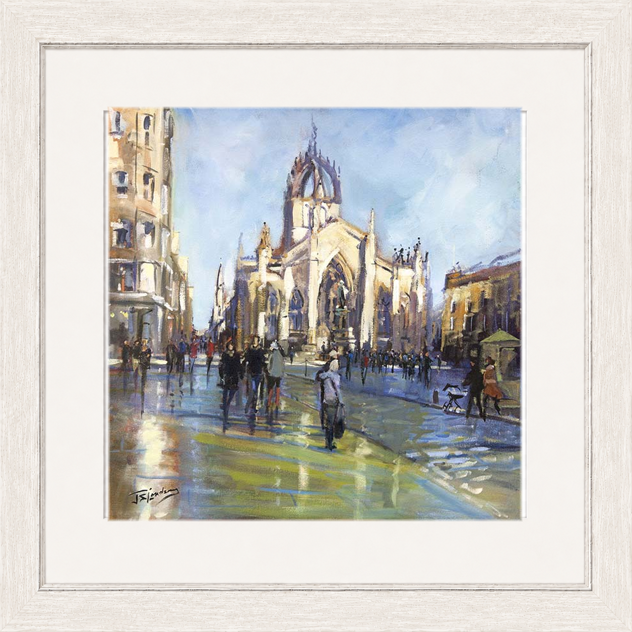 After the Rain, Royal Mile, Edinburgh by James Somerville Lindsay