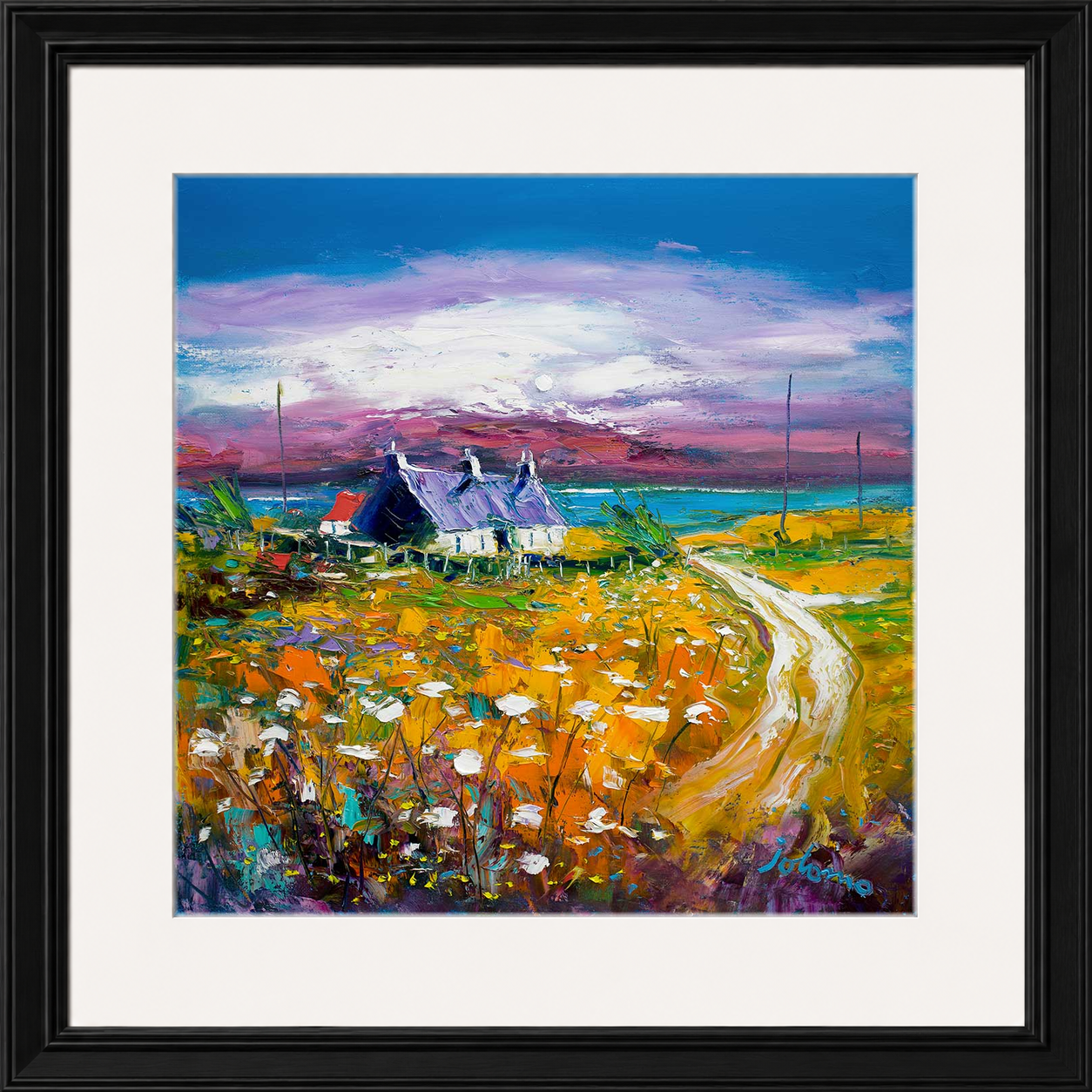 Autumn Misty Light, Isle of Gigha by Jolomo - Scottish lighthouse coastal artwork framed wall art print, product image 21