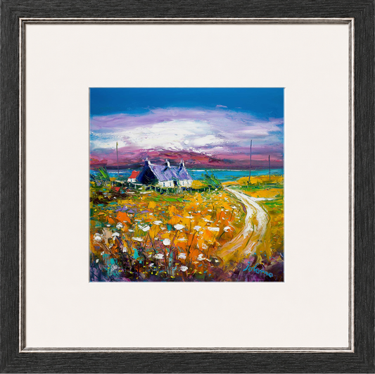 Autumn Misty Light , Isle of Gigha by John Lowrie Morrison (Jolomo) Framed Art