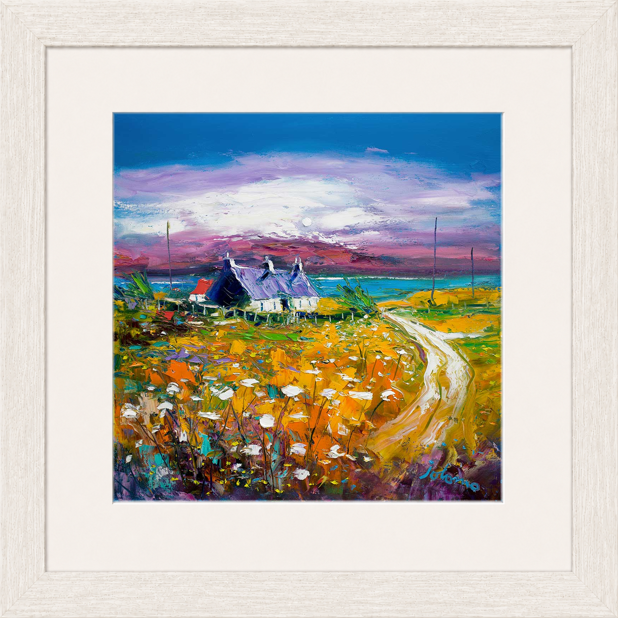 Autumn Misty Light, Isle of Gigha by Jolomo - Scottish lighthouse coastal artwork framed wall art print, product image 19