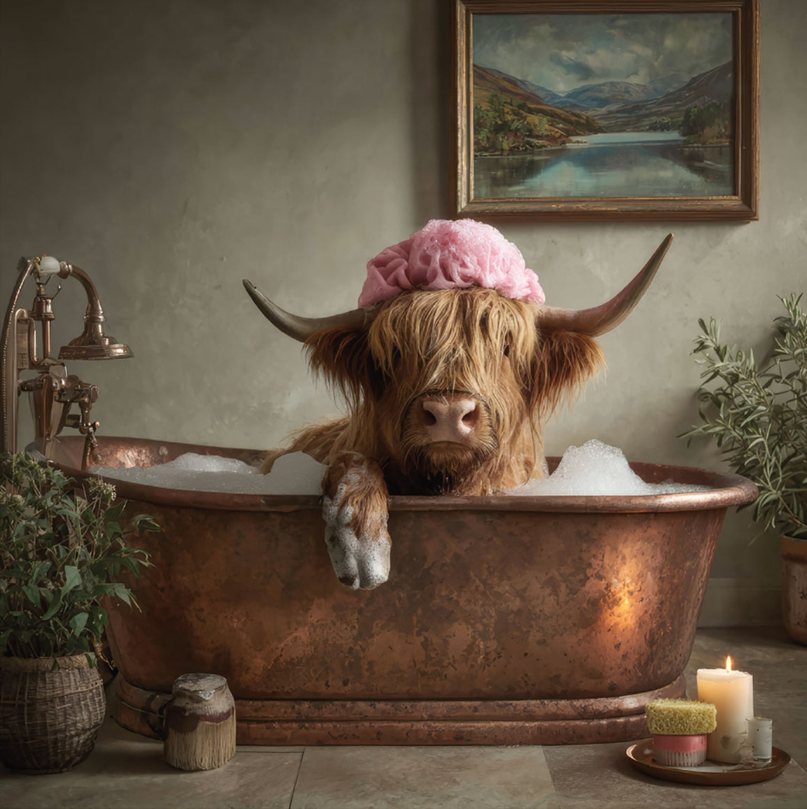 Bathing Beauty by the Highland Cow Collective