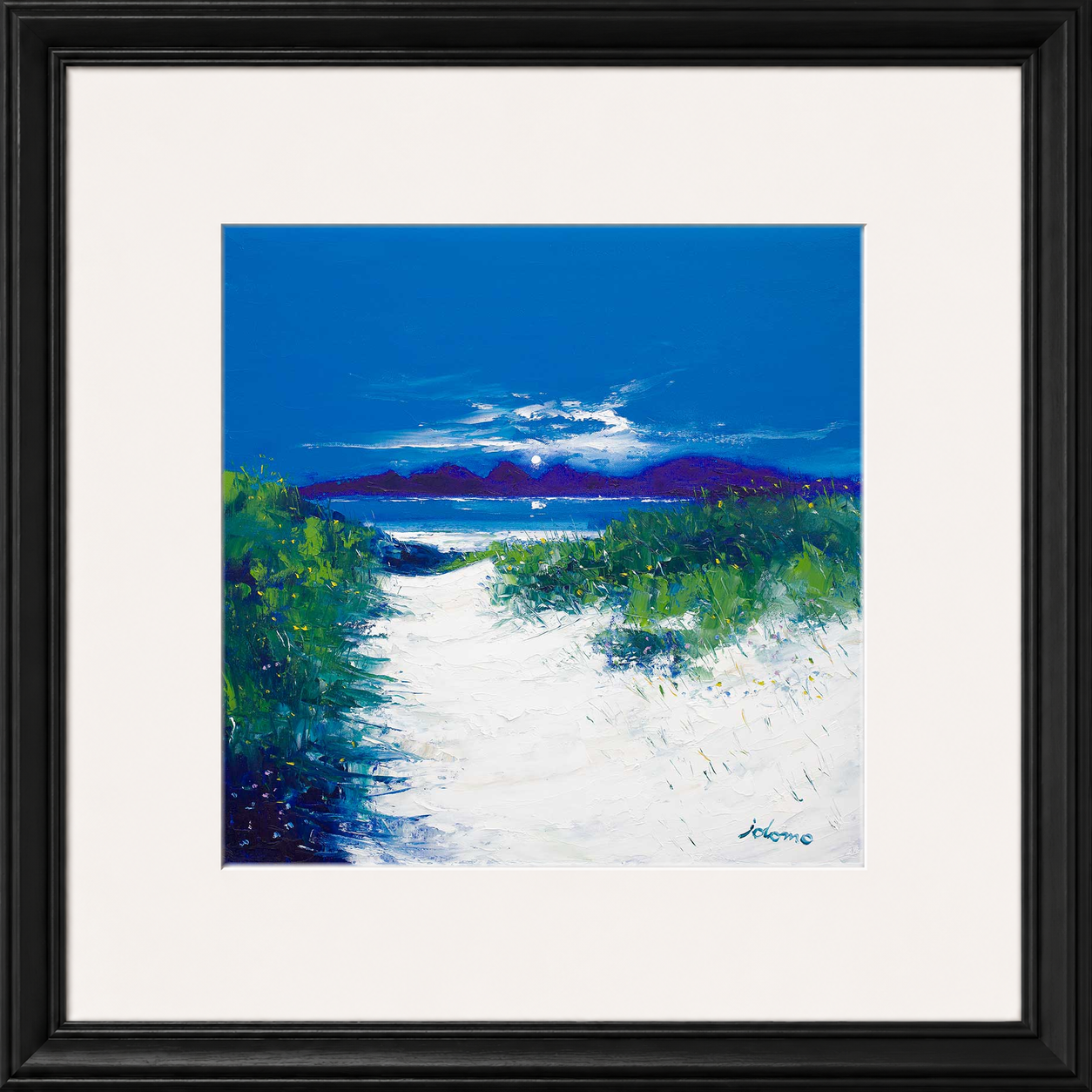 Beach Path, Luskentyre, Isle of Harris by Jolomo - Scottish coastal landscape artwork framed wall art print, product image 9