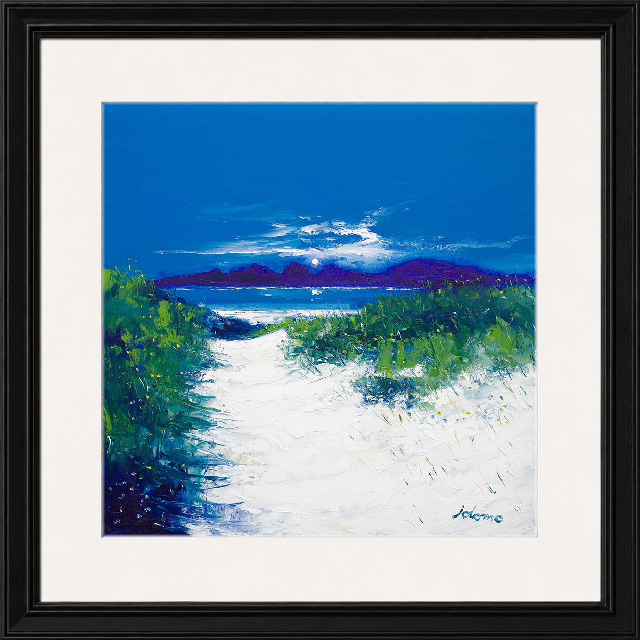 Beach Path, Luskentyre, Isle of Harris by Jolomo - Scottish coastal landscape artwork framed wall art print, product image 21