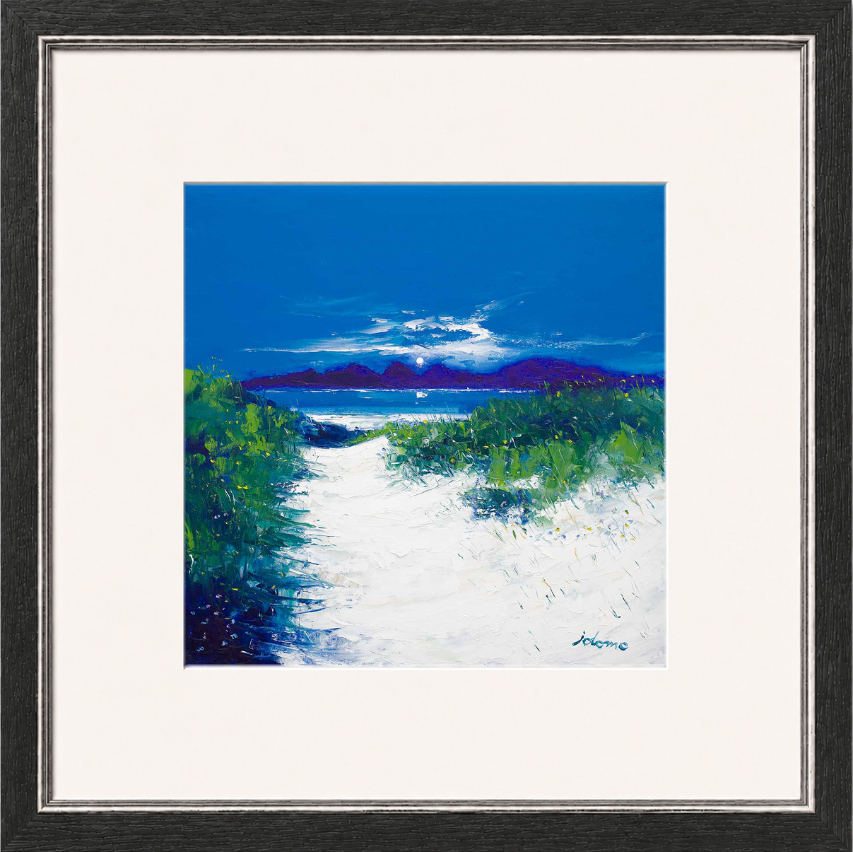 Beach Path, Luskentyre, Isle of Harris by Jolomo - Scottish coastal landscape artwork framed wall art print, product image 8