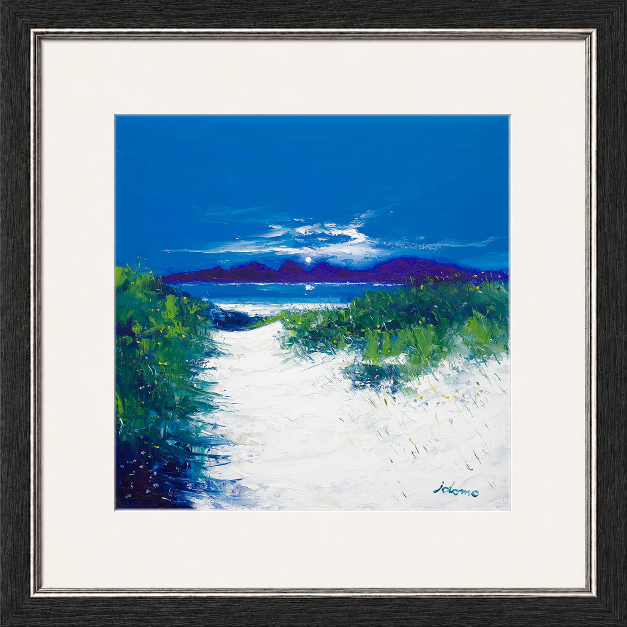 Beach Path, Luskentyre, Isle of Harris by Jolomo - Scottish coastal landscape artwork framed wall art print, product image 14